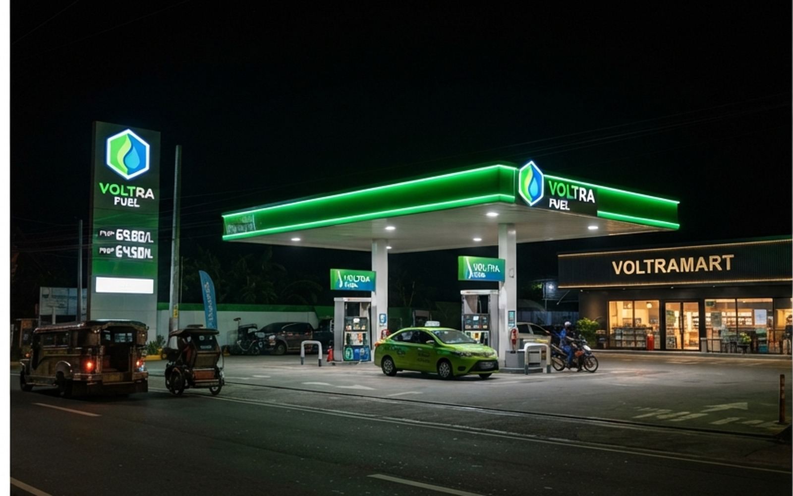 Voltra Fuel — Canopy & Price Tower