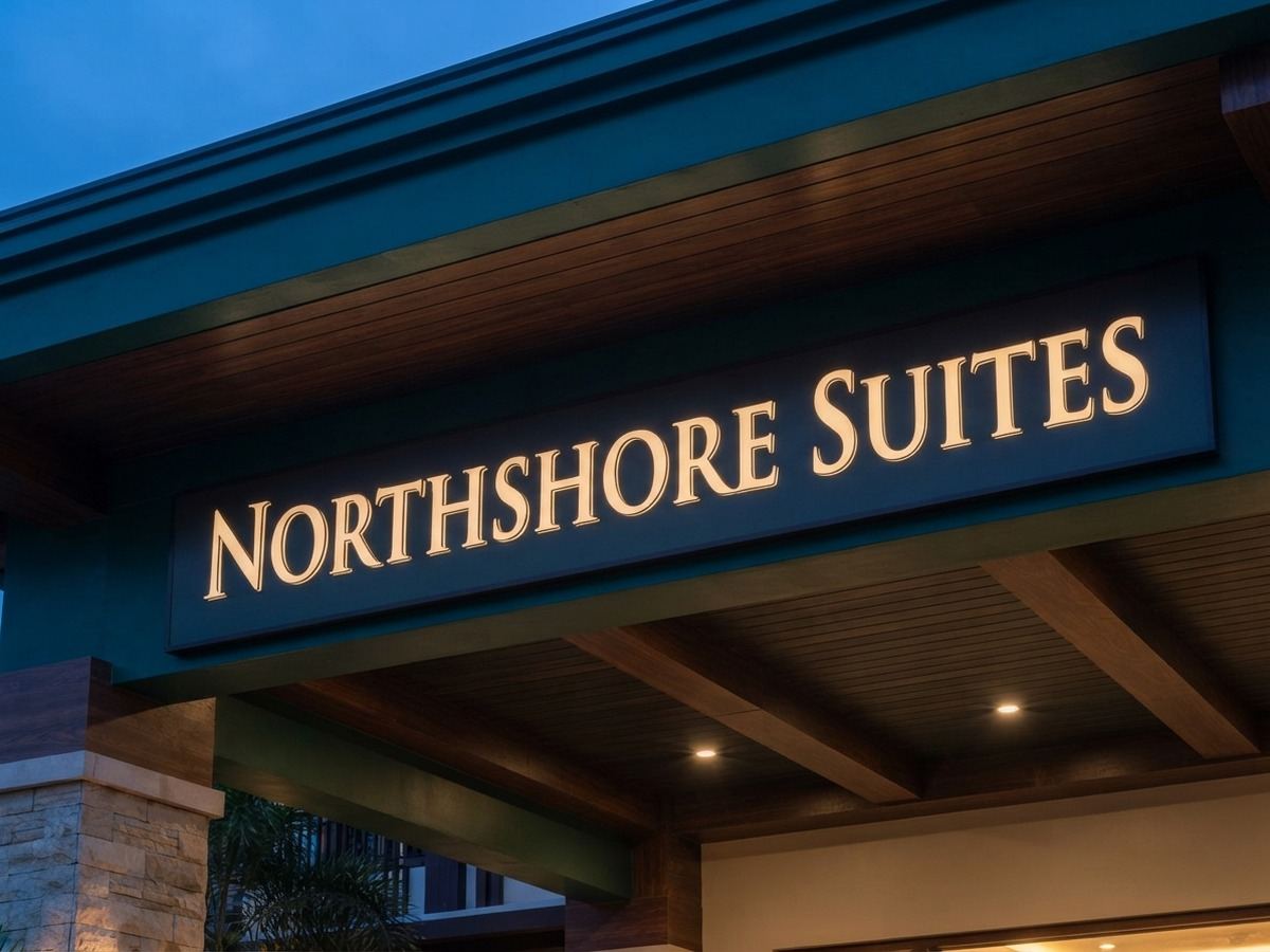 Northshore Suites — Arrival Sequence Signage — project photo